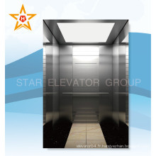 Ascenseurs de passagers commerciaux en acier inoxydable de luxe